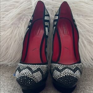 Elegant Black and Silver‎ Women's Shoes